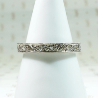 Delightful Engraved Deco Diamond Eternity Band