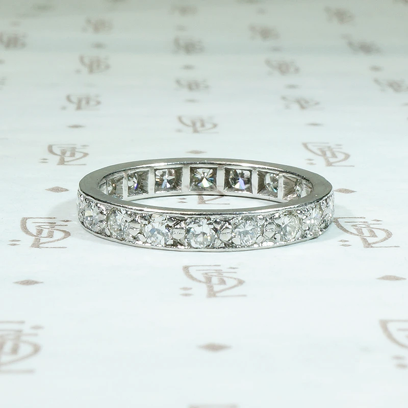 Luxe Mid Century Diamond & Platinum Eternity Band