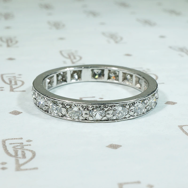 Luxe Mid Century Diamond & Platinum Eternity Band