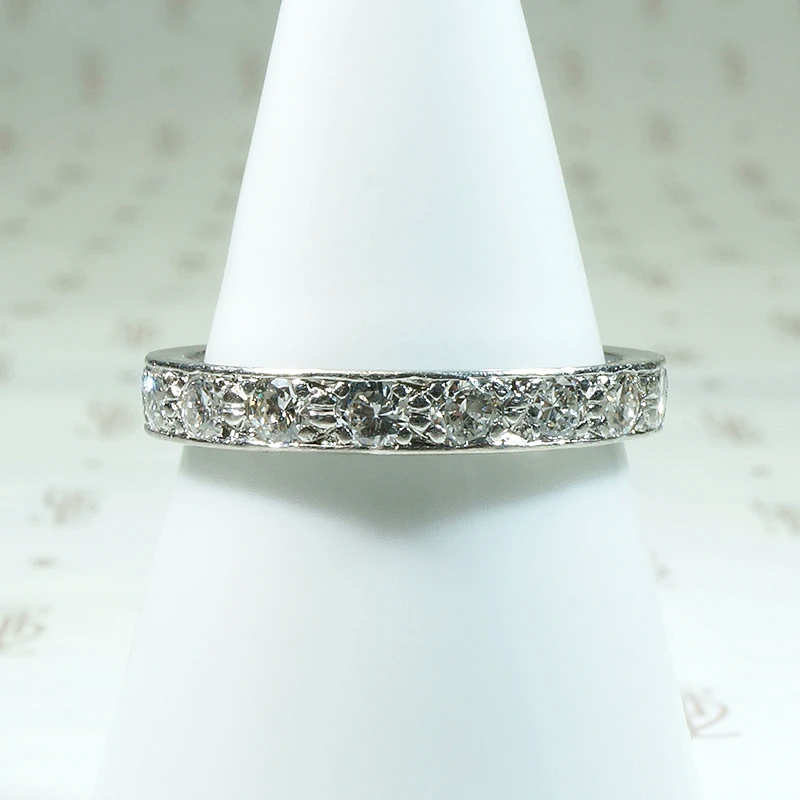 Luxe Mid Century Diamond & Platinum Eternity Band