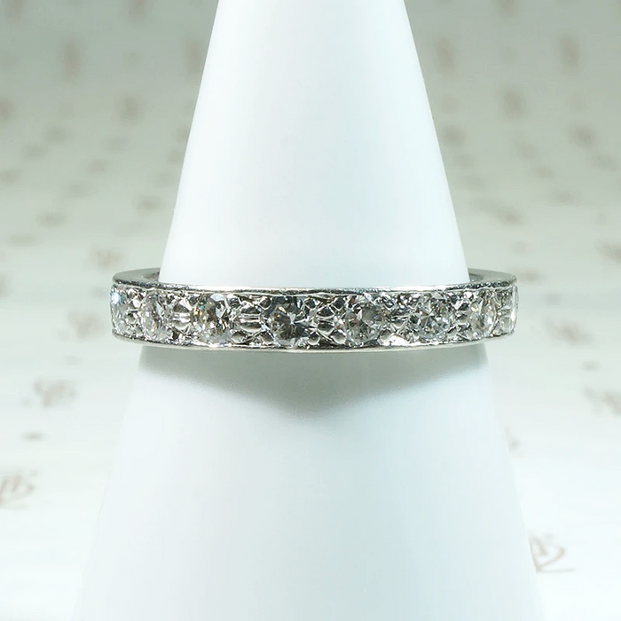 Luxe Mid Century Diamond & Platinum Eternity Band