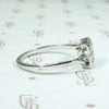 Sparkling Square Old Mine Cluster Ring in Platinum