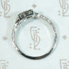 Sparkling Square Old Mine Cluster Ring in Platinum