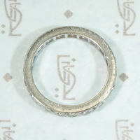 Platinum 1950s Eternity Band with Old Mine Diamonds