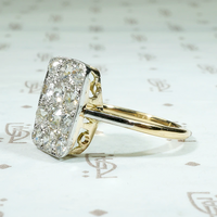 Dazzling Diamond Cobblestone Statement Ring