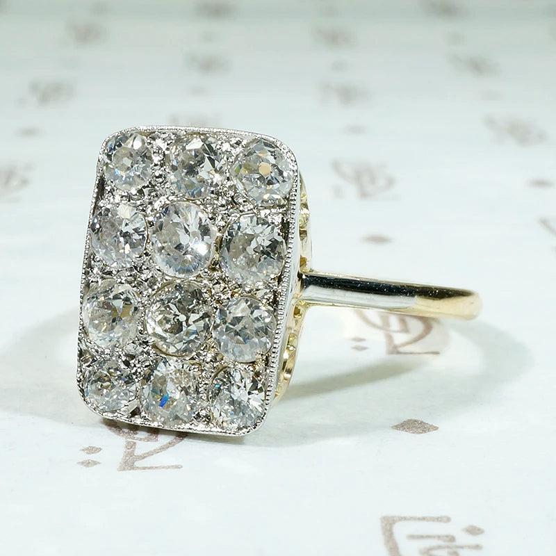 Dazzling Diamond Cobblestone Statement Ring