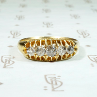 Glossy 18ct Gold English Diamond Belcher Band