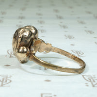 Engraved 9ct Gold Heart Locket Ring