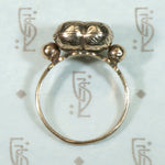 Engraved 9ct Gold Heart Locket Ring