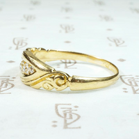 Victorian Gold Band with Jaunty Diamond Flourish