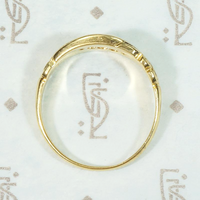 Victorian Gold Band with Jaunty Diamond Flourish
