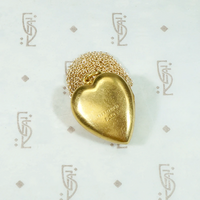 Luxe 15ct Gold & Turquoise English Heart Locket c.1901