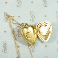 Luxe 15ct Gold & Turquoise English Heart Locket c.1901