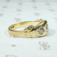 Very Victorian Star Set Old Mine Diamond Band