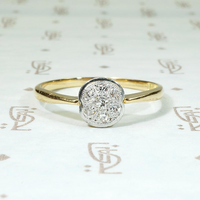 Delicate & Refined Edwardian Diamond Cluster Engagement Ring