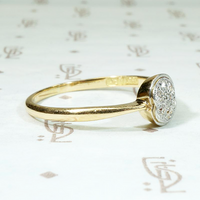 Delicate & Refined Edwardian Diamond Cluster Engagement Ring