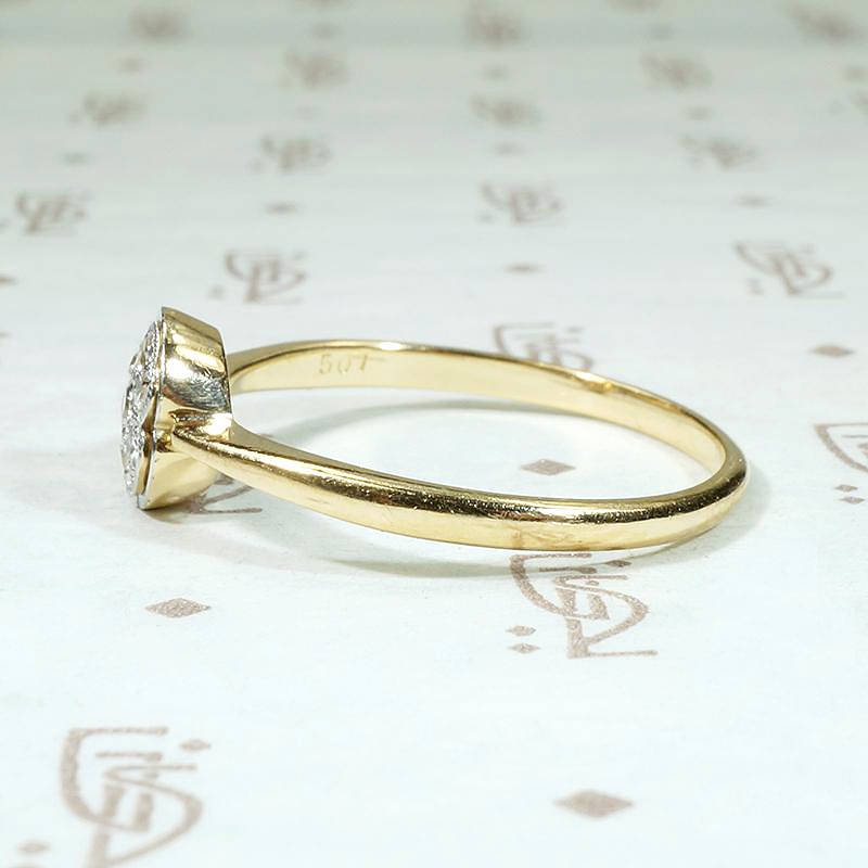 Delicate & Refined Edwardian Diamond Cluster Engagement Ring