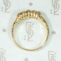 Sculpted 18ct Gold & Old Mine Diamond Belcher Band