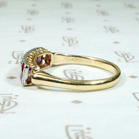Gorgeous Edwardian Ruby & Diamond Band