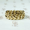 Plaited 18ct Gold Keeper Ring with Ball Details