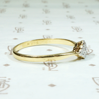 Petite Navette Diamond Cluster Engagement Ring