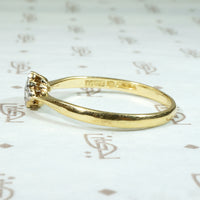 Petite Navette Diamond Cluster Engagement Ring