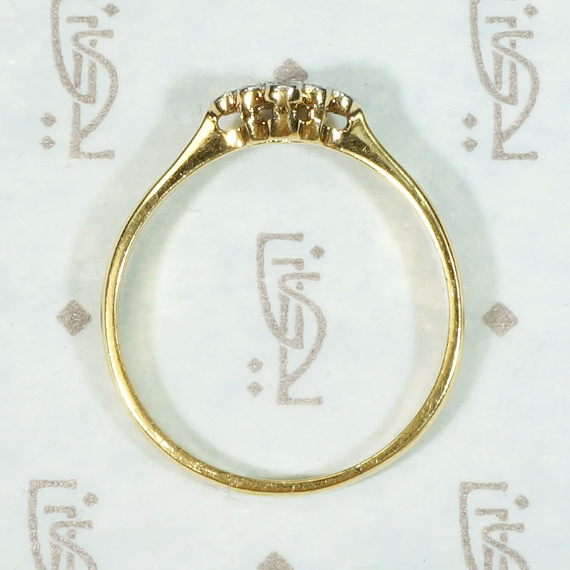 Petite Navette Diamond Cluster Engagement Ring