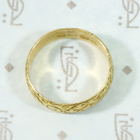Engraved English Cigar Band in 18ct Gold