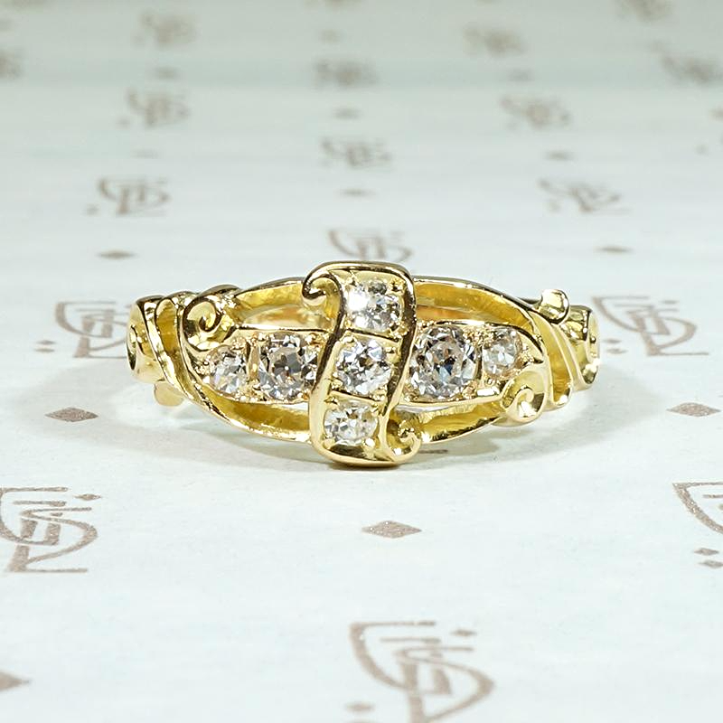 Sparkling Scrolls & Spirals 18ct Gold & Diamond Band