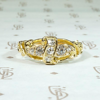 Sparkling Scrolls & Spirals 18ct Gold & Diamond Band