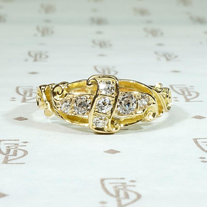 Sparkling Scrolls & Spirals 18ct Gold & Diamond Band