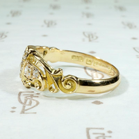 Sparkling Scrolls & Spirals 18ct Gold & Diamond Band