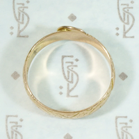 Engraved Victorian 15ct Gold Buckle Ring