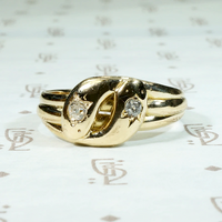 Spooning Snake Band with Old Mine Diamonds