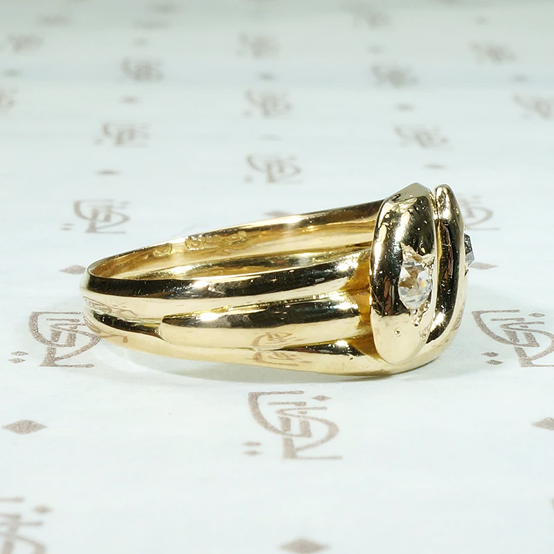 Spooning Snake Band with Old Mine Diamonds