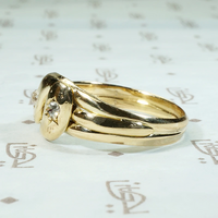 Spooning Snake Band with Old Mine Diamonds
