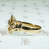 Diamond Set Love Knot 18ct Gold Band