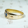 Elegantly Geometric English Sapphire & Diamond Band