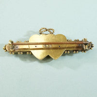 Unusual Gold Luckenbooth Brooch with Diamond