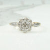 Little Flower Diamond Cluster 18ct & Platinum Ring