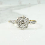 Little Flower Diamond Cluster 18ct & Platinum Ring