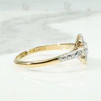 Little Flower Diamond Cluster 18ct & Platinum Ring
