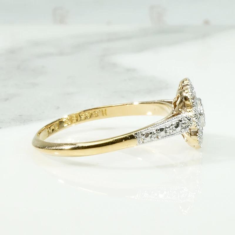 Little Flower Diamond Cluster 18ct & Platinum Ring