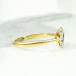 Petite Sapphire & Diamond Picture Frame Ring