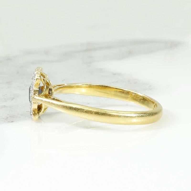 Petite Sapphire & Diamond Picture Frame Ring