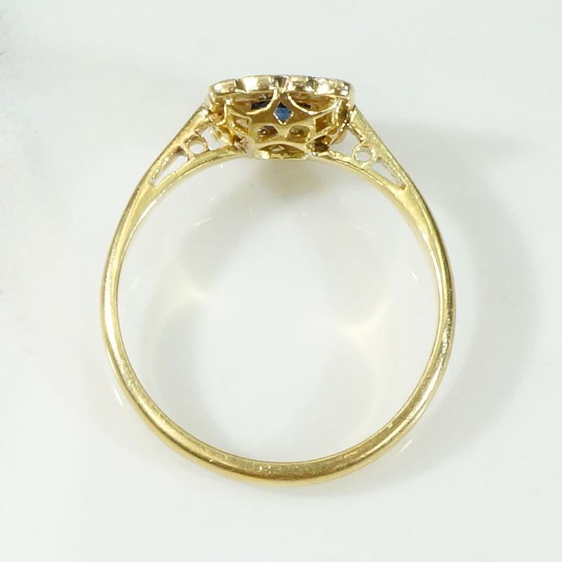 Petite Sapphire & Diamond Picture Frame Ring
