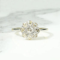 Cheerful Diamond Flower Cluster Ring