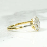 Cheerful Diamond Flower Cluster Ring