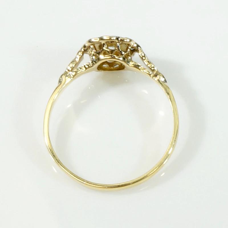 Edwardian Diamond Quatrefoil Platinum & 18ct Ring