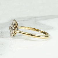 Heavenly Old Mine Diamond Halo Ring in 18ct & Platinum